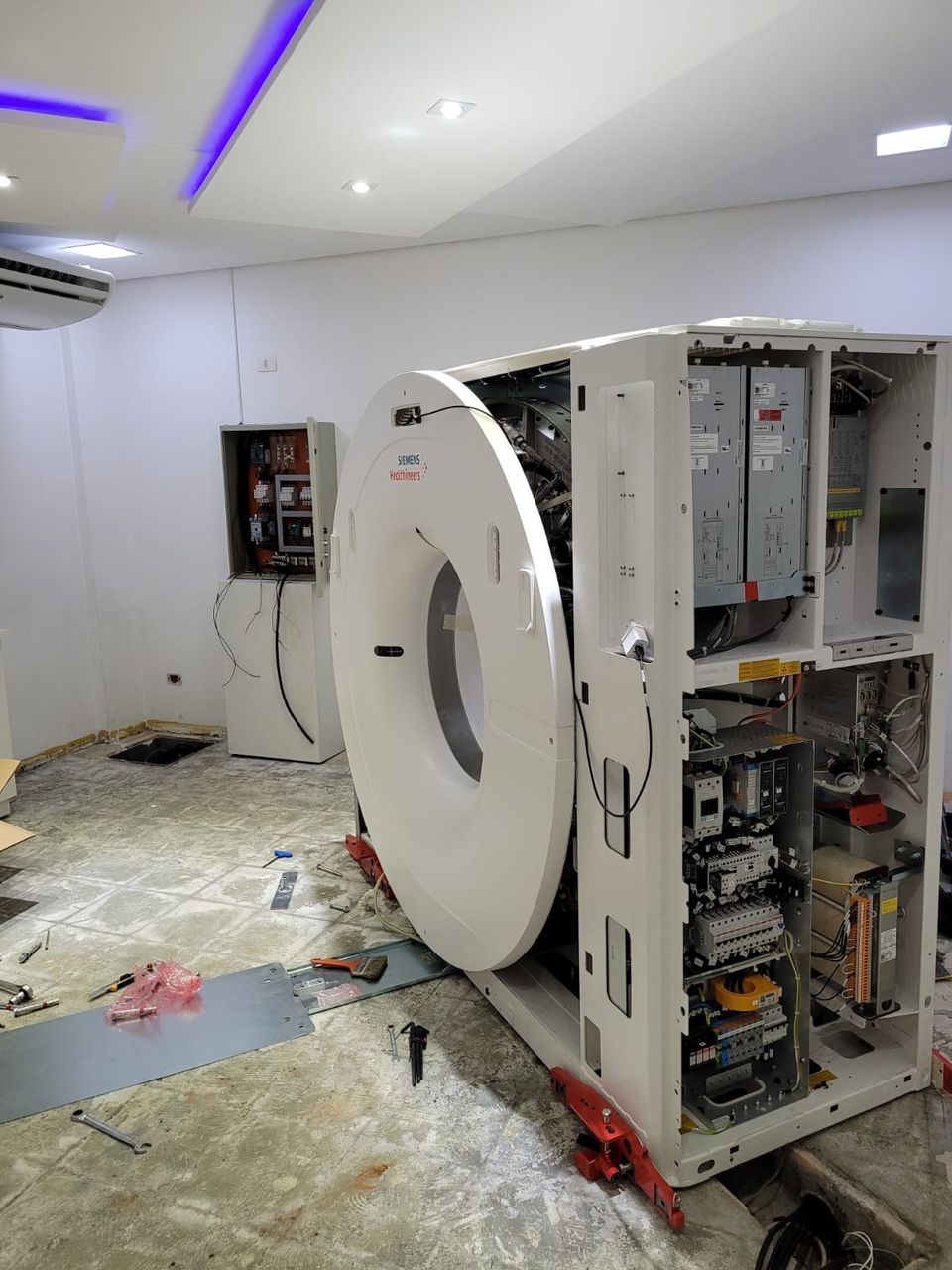 Climatização de sala de ressonância magnética